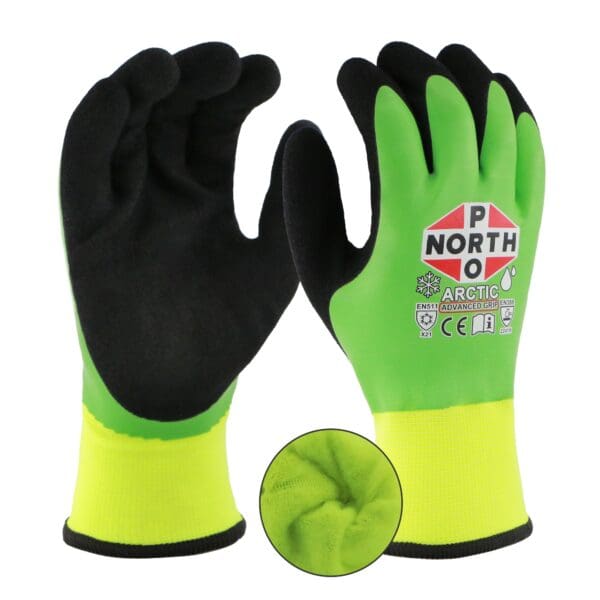 Vinterhanske NORTHPRO Advanced Grip EN511, str 10, grønn